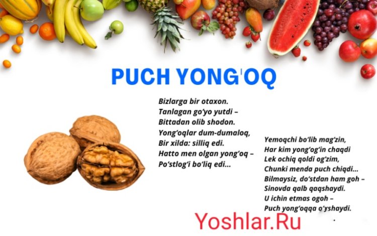 Puch yong’oq haqida sher