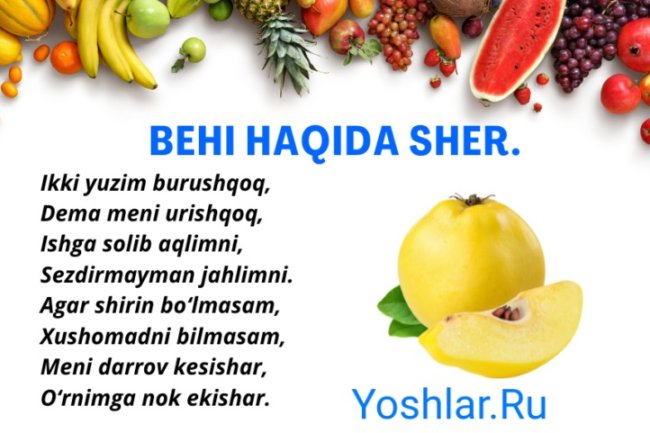 Behi haqida sher